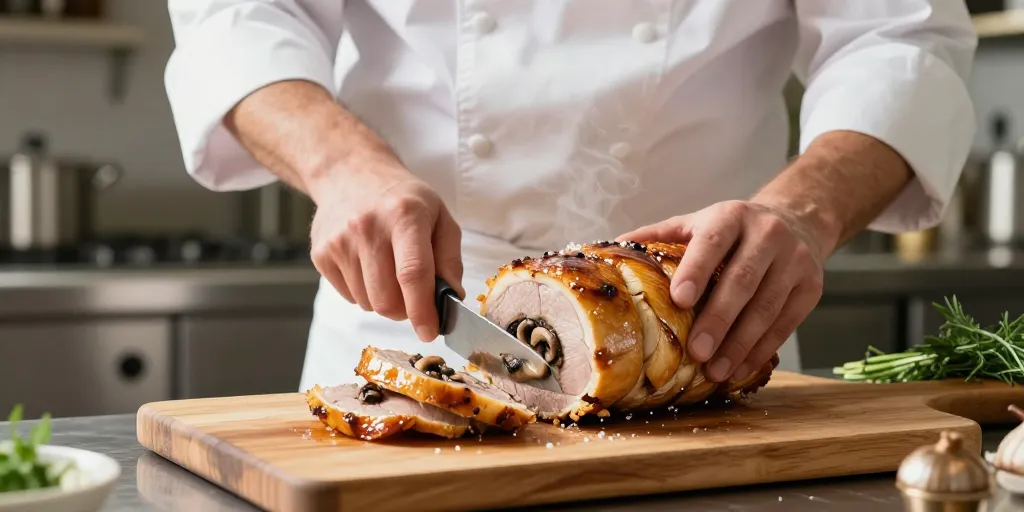 Ballotines poulet champignons : la technique pour réussir une cuisson moelleuse