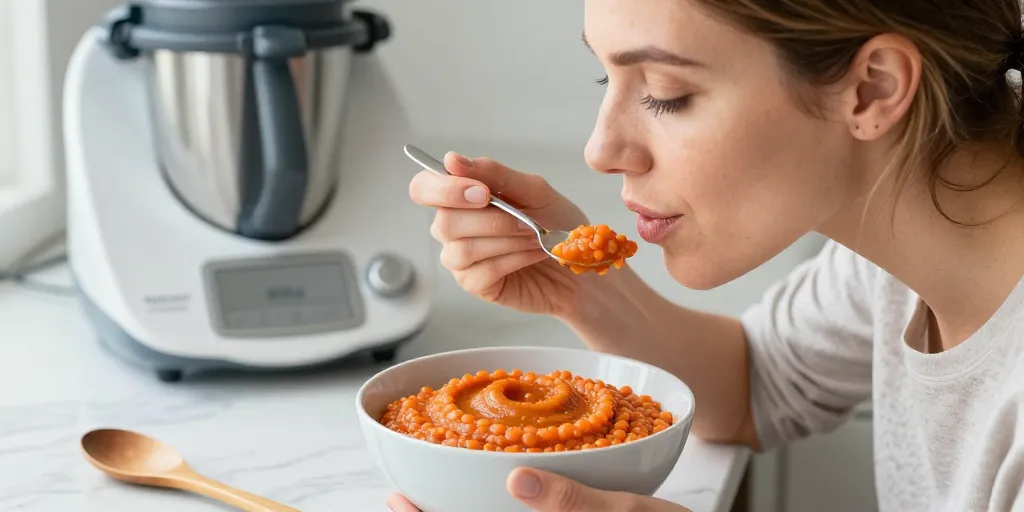 Purée lentilles corail thermomix : la méthode simple pour une texture onctueuse